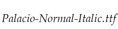 Palacio-Normal-Italic