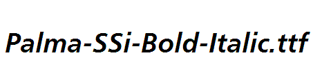 Palma-SSi-Bold-Italic