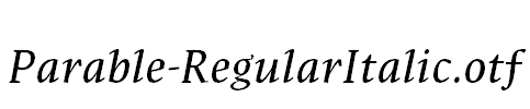 Parable-RegularItalic