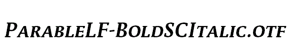 ParableLF-BoldSCItalic