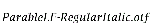 ParableLF-RegularItalic