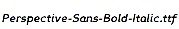 Perspective-Sans-Bold-Italic