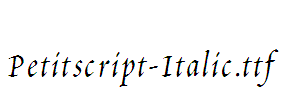 Petitscript-Italic