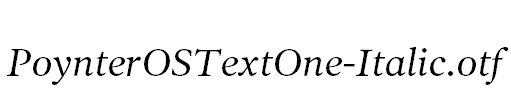 PoynterOSTextOne-Italic