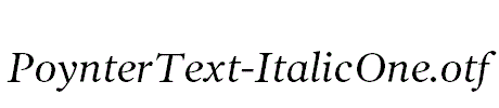 PoynterText-ItalicOne