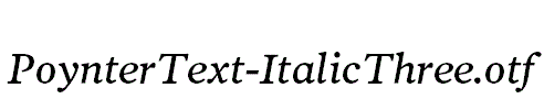 PoynterText-ItalicThree