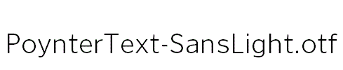 PoynterText-SansLight