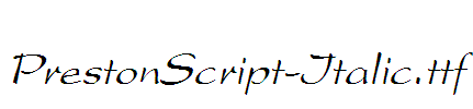 PrestonScript-Italic