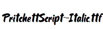 PritchettScript-Italic