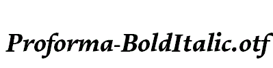 Proforma-BoldItalic