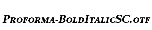 Proforma-BoldItalicSC