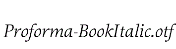 Proforma-BookItalic