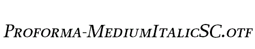 Proforma-MediumItalicSC