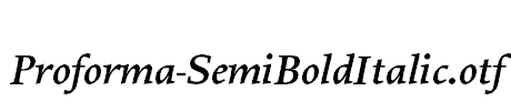 Proforma-SemiBoldItalic