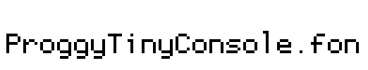 ProggyTinyConsole