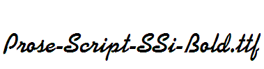 Prose-Script-SSi-Bold