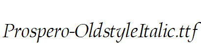 Prospero-OldstyleItalic