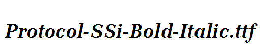 Protocol-SSi-Bold-Italic