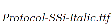 Protocol-SSi-Italic