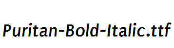 Puritan-Bold-Italic