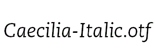 Caecilia-Italic