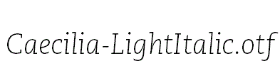 Caecilia-LightItalic