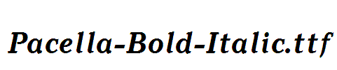 Pacella-Bold-Italic