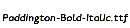 Paddington-Bold-Italic