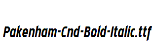 Pakenham-Cnd-Bold-Italic