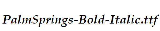 PalmSprings-Bold-Italic