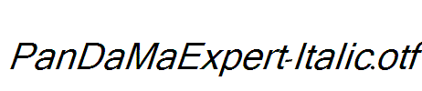 PanDaMaExpert-Italic