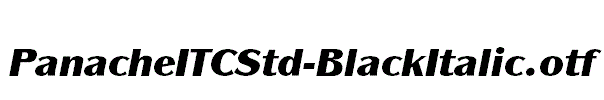 PanacheITCStd-BlackItalic