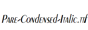 Pare-Condensed-Italic