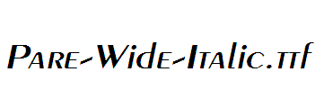 Pare-Wide-Italic