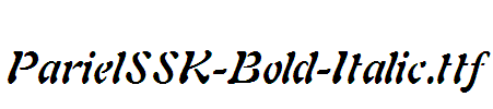 ParielSSK-Bold-Italic