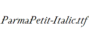 ParmaPetit-Italic