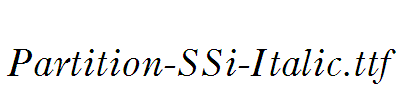 Partition-SSi-Italic