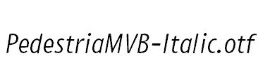 PedestriaMVB-Italic