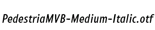 PedestriaMVB-Medium-Italic