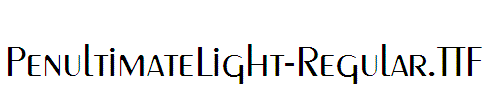 PenultimateLight-Regular