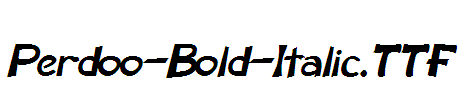 Perdoo-Bold-Italic