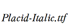 Placid-Italic