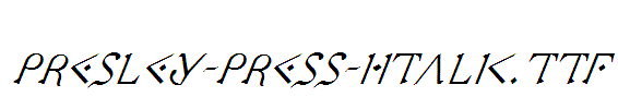 Presley-Press-Italic