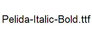 Pelida-Italic-Bold