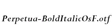 Perpetua-BoldItalicOsF