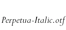 Perpetua-Italic