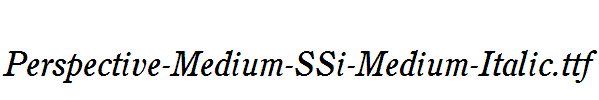 Perspective-Medium-SSi-Medium-Italic