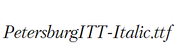 PetersburgITT-Italic