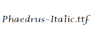 Phaedrus-Italic