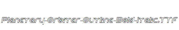 Planetary-Orbiter-Outline-Bold-Italic